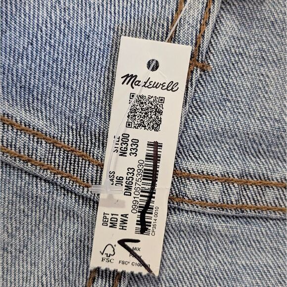 Madewell SLIM Selvedge Jeans Welton Light Wash Sz 33 30 NWT NG300 - Picture 13 of 16